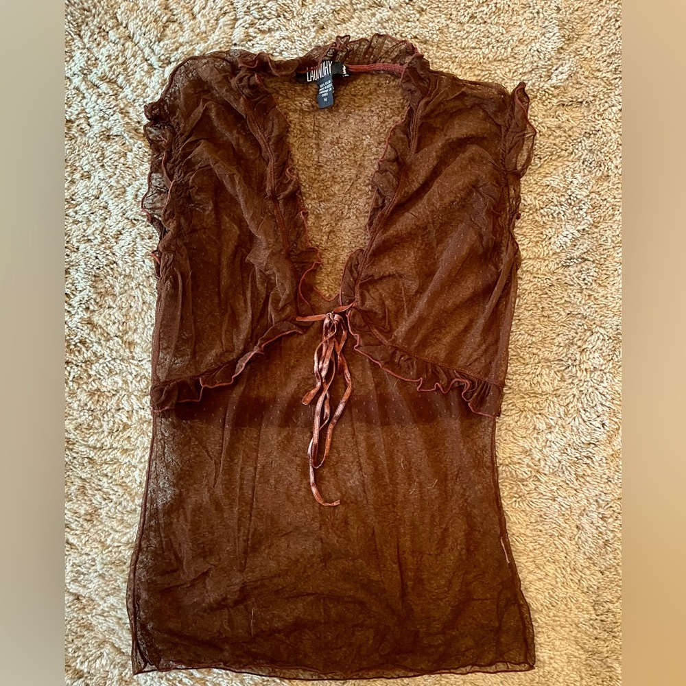 Vintage 90s Laundry mesh top